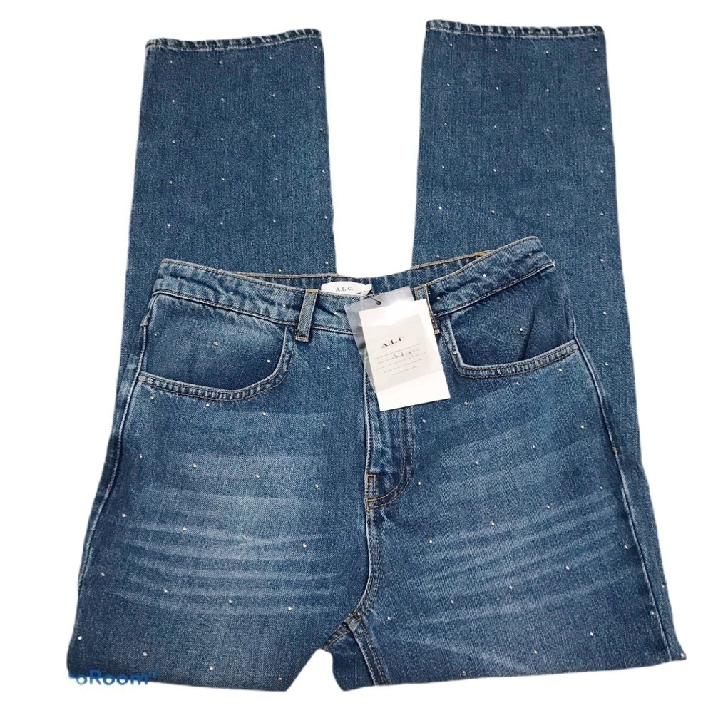 A.L.C. Malone Studded straight leg jeans sz 4 NWT